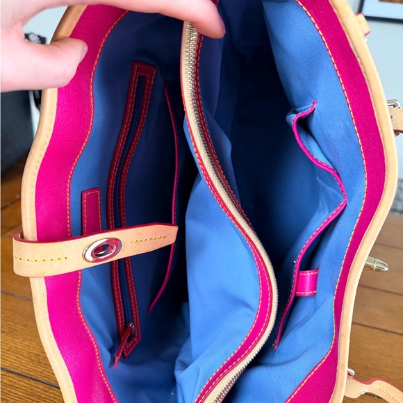 Dooney & Bourke Seafoam and Tan Leather Tote Bag - Picture 7 of 9